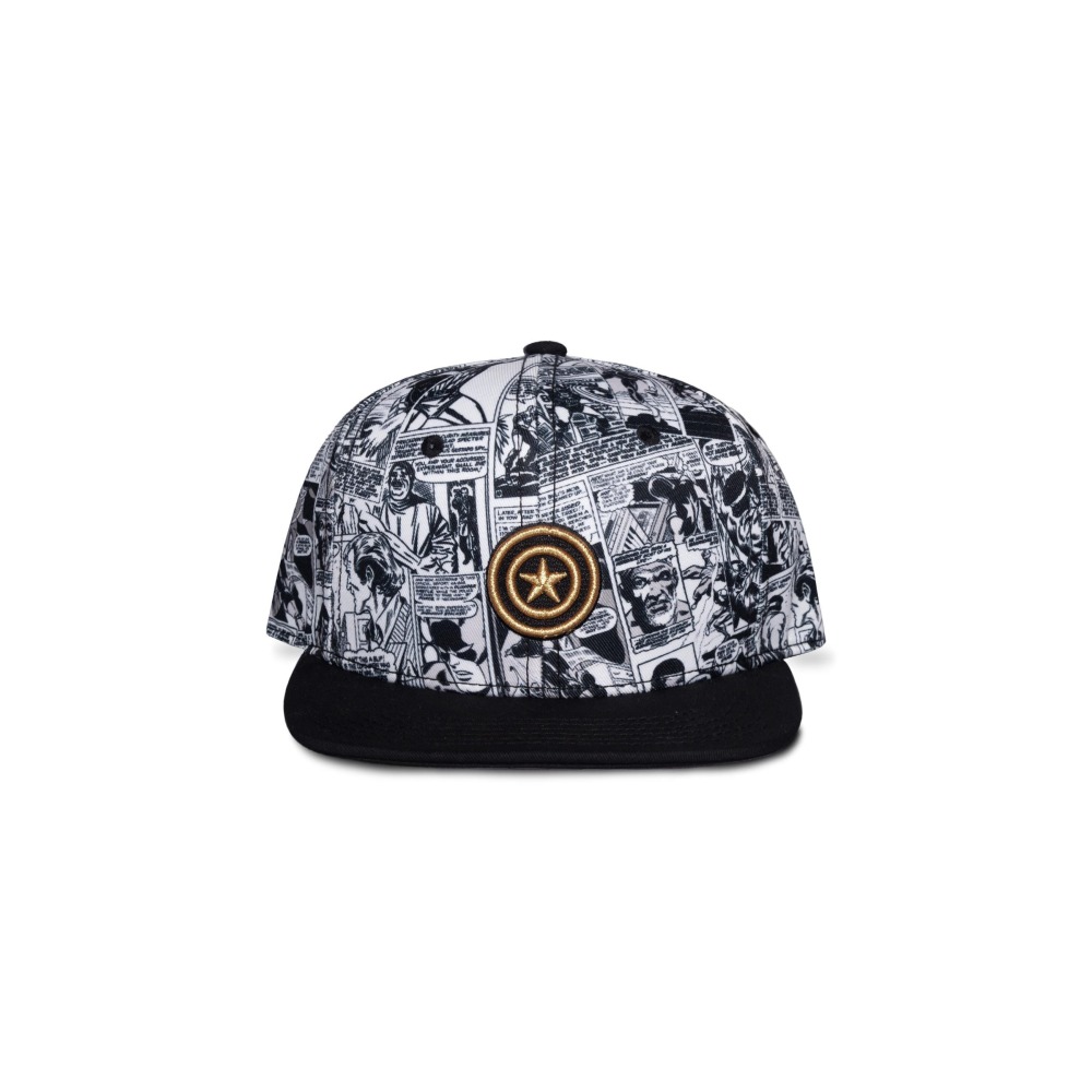 Marvel Captain America - Tain America Casquette Snapback - Noir/Blanc